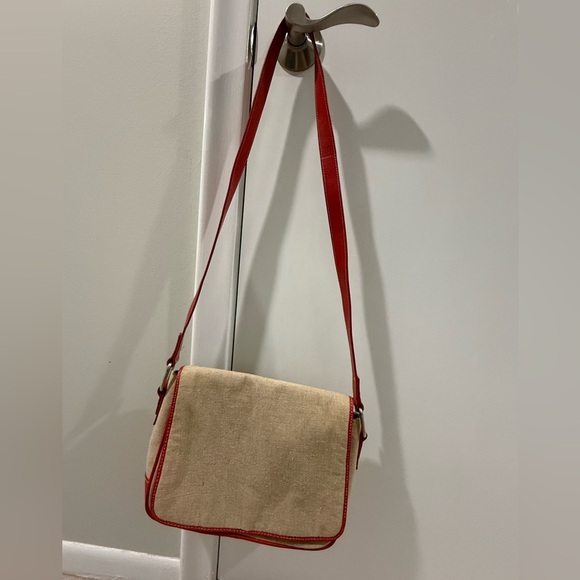 Anne Klein Handbags - Anne Klein Red and Tan Crossbody Bag